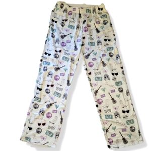 The Paisley Box White Taylor Swift Eras Tour Graphic Loungewear Pj Bottoms